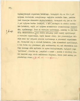 Praca pt.: "Teoria człowieka i cywilizacji" - niekompletny maszynopis pracy Erazma Maje...