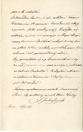 List od Szczęsnego Jastrzębowskiego do Erazma Majewskiego (rękopis)  strona 3