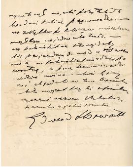 List od Edwarda Horwatta do Erazma Majewskiego (rękopis)  strona 4