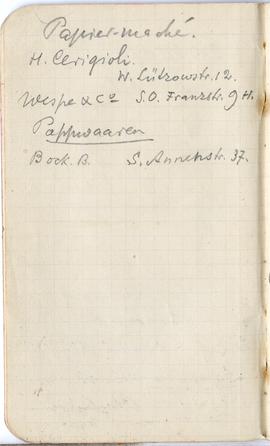 Notatnik nr 57 z odręcznymi notatkami Erazma Majewskiego: "Papier maché […]"