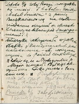 Notatnik nr 89 z odręcznymi notatkami Erazma Majewskiego z okresu od 25.07.1917 r. do 04.03.1918 ...