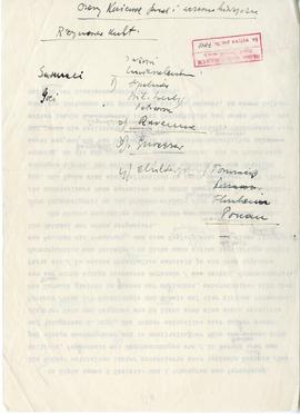 Fragment maszynopisu artukułu Józefa Żurowskiego z odręcznymi poprawkami i w języku niemieckim o ...