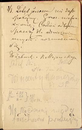 Notes nr 16 z wpisami odręcznymi  Erazma Majewskiego z okresu 08.08.1883 r.-03.12.1882 r.  strona.