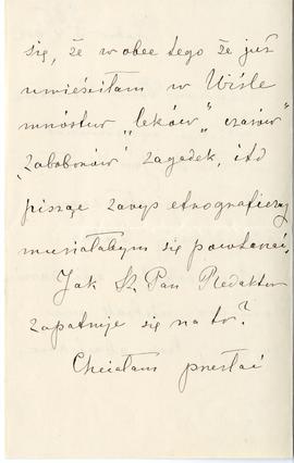 List od Stanisławy Dąbrowskiej do Erazma Majewskiego (rękopis)  strona 2