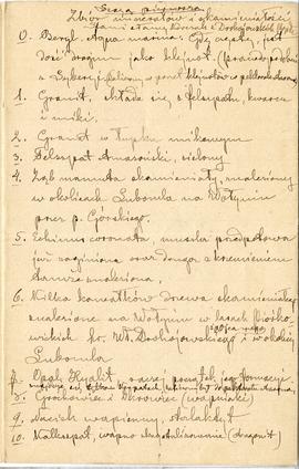 Rękopis pracy pt.: „Spis zbioru kamieni i skamieniałości Stanisławy z Drohojowskich Korczak-Popła...