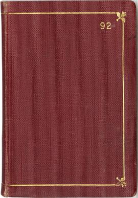Notatnik nr 92 z odręcznymi notatkami Erazma Majewskiego z okresu od 25.12.1918 r. do czerwca 191...