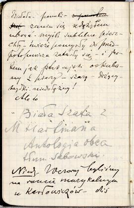 Notes nr  49 z wpisami odręcznymi  Erazma Majewskiego z okresu 08.03.1896 r.-20.07.1896 r.  strona.