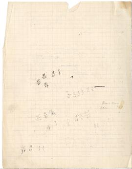 Niekompletny rękopis (brudnopis) pracy Erazma Majewskiego - strona z obliczeniami