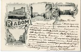 Karta pocztowa od Mikołaja Bielaszewskiego do Erazma Majewskiego (rękopis), strona 2: rewers