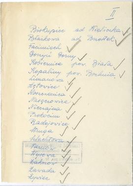 Odręczny spis stanowisk  strona 3: "II. Biskupice […]"