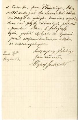 List od Olgierda Grabowskiego do Erazma Majewskiego (rękopis)  strona 5