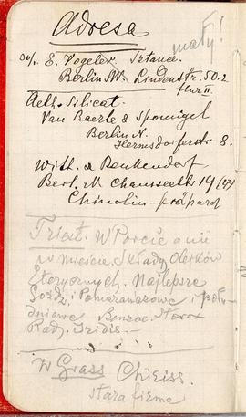 Notes nr 13 z okresu 01.02.1882 r.- 01.05.1882 r.Notatki odręczne Erazma Majewskiego (część wykre...