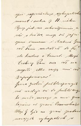 List od Kazimierza Chmieleckiego do Erazma Majewskiego (rękopis)  strona 2