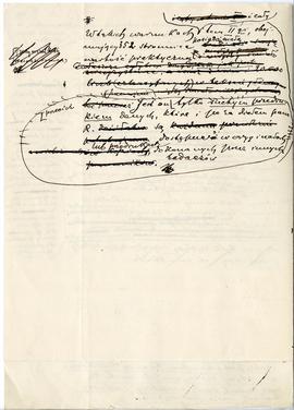 Rękopis Erazma Majewskiego - fragmenty recenzji (wersja 11) pracy J. Rostafińskiego „Średniowiecz...