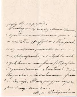 List od Marii Butrymówny do Erazma Majewskiego (rękopis)  strona 3