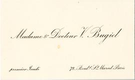 Bilet wizytowy państawa Bugiel (druk)  strona 1