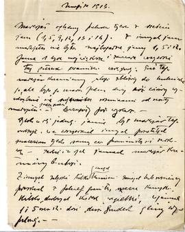 Odręczna notatka Józefa Żurowskiego na temat znalezisk archeologicznych w Mogile  strona 6: &quot...