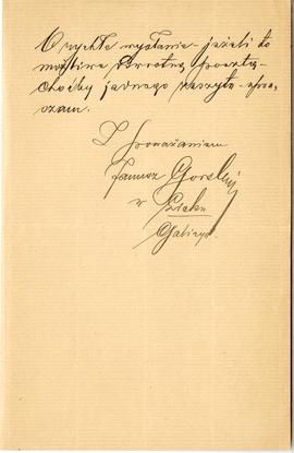 List od Janusza Górskiego do Erazma Majewskiego (rękopis)  strona 2