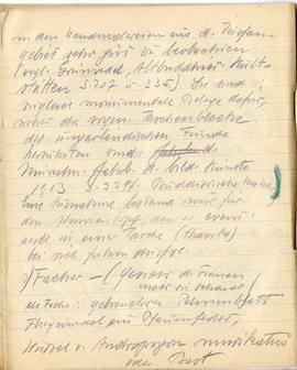 Brulion Józefa Żurowskiego z notatkami w języku niemieckim z okresu studiów w Wiedniu  strona 61
