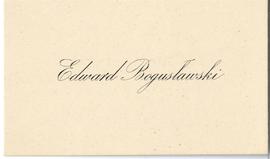 Bilet wizytowy Edwarda Bogusławskiego (druk)  strona 1