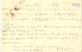 Karta pocztowa od Włodzimierza Bugiela do Erazma Majewskiego (rękopis)  strona 2 (rewers)