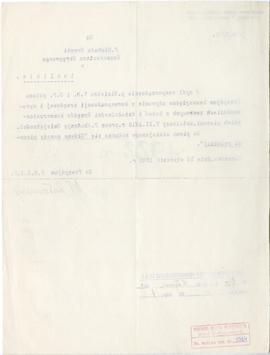 Maszynopis. Pismo Prezydium Państwowego Grona Konserwatorów Zabytków Przedhistorycznych nr 7/22 z...