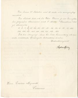 List od Sophusa Miltera do Erazma Majewskiego (rękopis)  strona 2