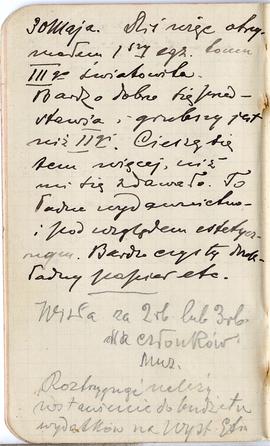 Notatnik nr 57 z odręcznymi notatkami Erazma Majewskiego: "30 Maja. Dziś więc otrzymałem 1sz...