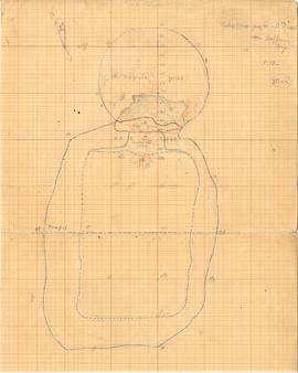 Rysunek odręczny wbw. Gródek  pow. Równe  pole "Nad Rudnikiem". Piekarnia dziewiąta zwa...