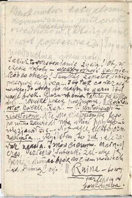 Notatnik nr 99 z odręcznymi notatkami Erazma Majewskiego z okresu od 15.11.1920 r. do 15.04.1921 ...