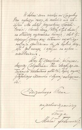 List od Michała Federowskiego do Erazma Majewskiego (rękopis)  strona 2