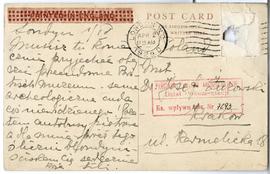 Widokówka z rękopisem listu Felicji Żurowskiej (Lili) do Józefa Żurowskiego z dnia 1.04.1929 r.  ...