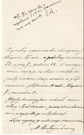 List od Marii Butrymówny do Erazma Majewskiego (rękopis)  strona 3