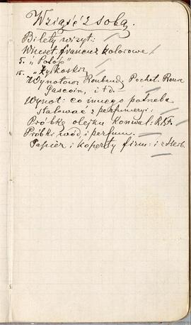 Notes nr 13 z okresu 01.02.1882 r.- 01.05.1882 r.Notatki odręczne Erazma Majewskiego: "Wziąć...