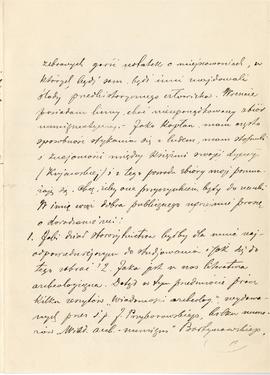 List (rękopis) od Ks. Władysława Kubickiego do Erazma Majewskiego  strona 3