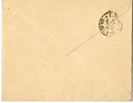 Koperta zaadresowana przez Ernesta Leroux do Erazma Majewskiego (stempel)  strona 2 (rewers)