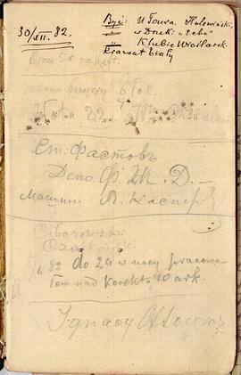 Notes nr 15 z wpisami odręcznymi Erazma Majewskiego z okresu 30.12.1882 r.- 08.08.1883 r.  strona.