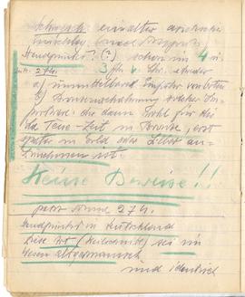 Brulion Józefa Żurowskiego "Żurowski 1918" z notatkami w języku niemieckim z okresu stu...