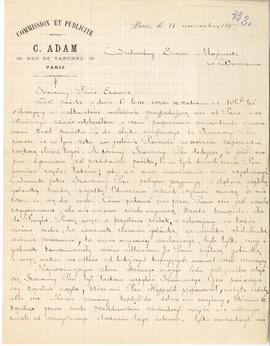 List od Adama Ciborowskiego do Erazma Majewskiego (rękopis  druk)  strona 1