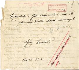 Rękopis pracy doktorskiej Józefa Żurowskiego pt. Wykopalisko z Jakuszowic Małych na tle pokrewnyc...