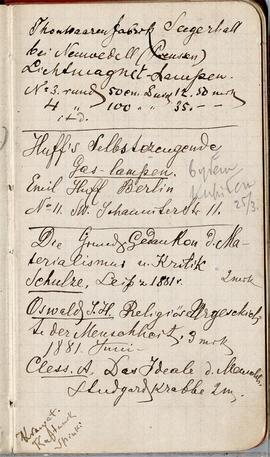 Notes nr 13 z okresu 01.02.1882 r.- 01.05.1882 r.Notatki odręczne Erazma Majewskiego w języku nie...