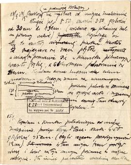 Odręczne notatki Józefa Żurowskiego pt. "Historja wykopaliska w Jakuszowicach" sporządz...