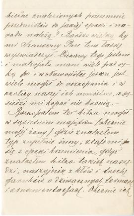 List od Aleksandra Bydłowskiego do Erazma Majewskiego (rękopis)  strona 3