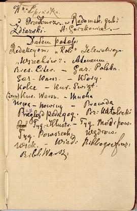 Notes nr 15 z wpisami odręcznymi Erazma Majewskiego z okresu 30.12.1882 r.- 08.08.1883 r.  strona.