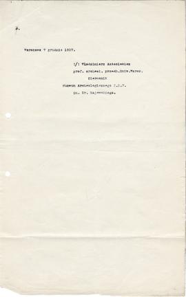 Pismo (maszynopis) w sprawie oddania Muzeum im. Erazma Majewskiego  strona 7.