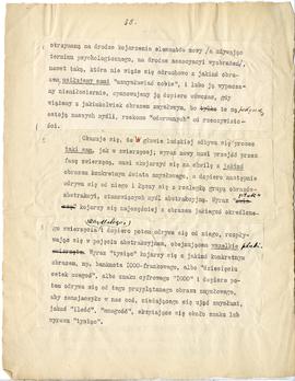 Praca pt.: "Teoria człowieka i cywilizacji" - niekompletny maszynopis pracy Erazma Maje...