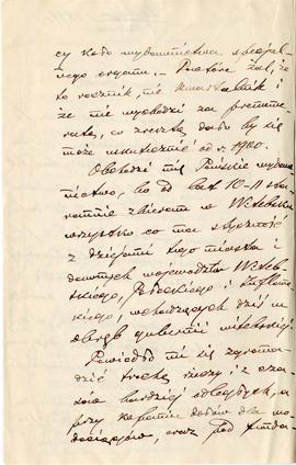 List od Wacława Fedorowicza do Erazma Majewskiego (rękopis)  strona 2
