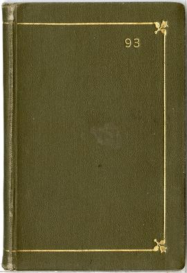 Notatnik nr 93 z odręcznymi notatkami Erazma Majewskiego z okresu od 06.06.1919 r. do 03.12.1919 ...