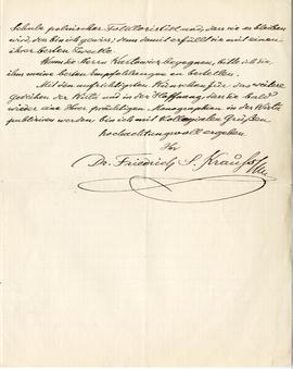 List (rękopis) od Fryderyka S. Kraussa do Erazma Majewskiego  strona 3