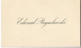 Bilet wizytowy Edwarda Bogusławskiego (druk)  strona 1